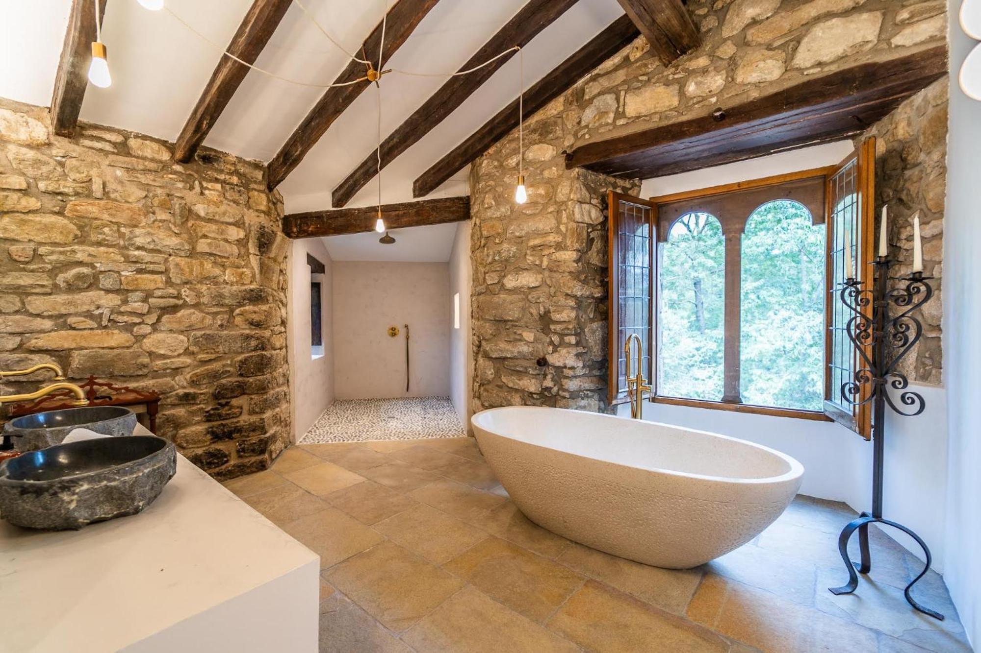 Villa Castell In Girona Sant Miquel de Campmajor Esterno foto
